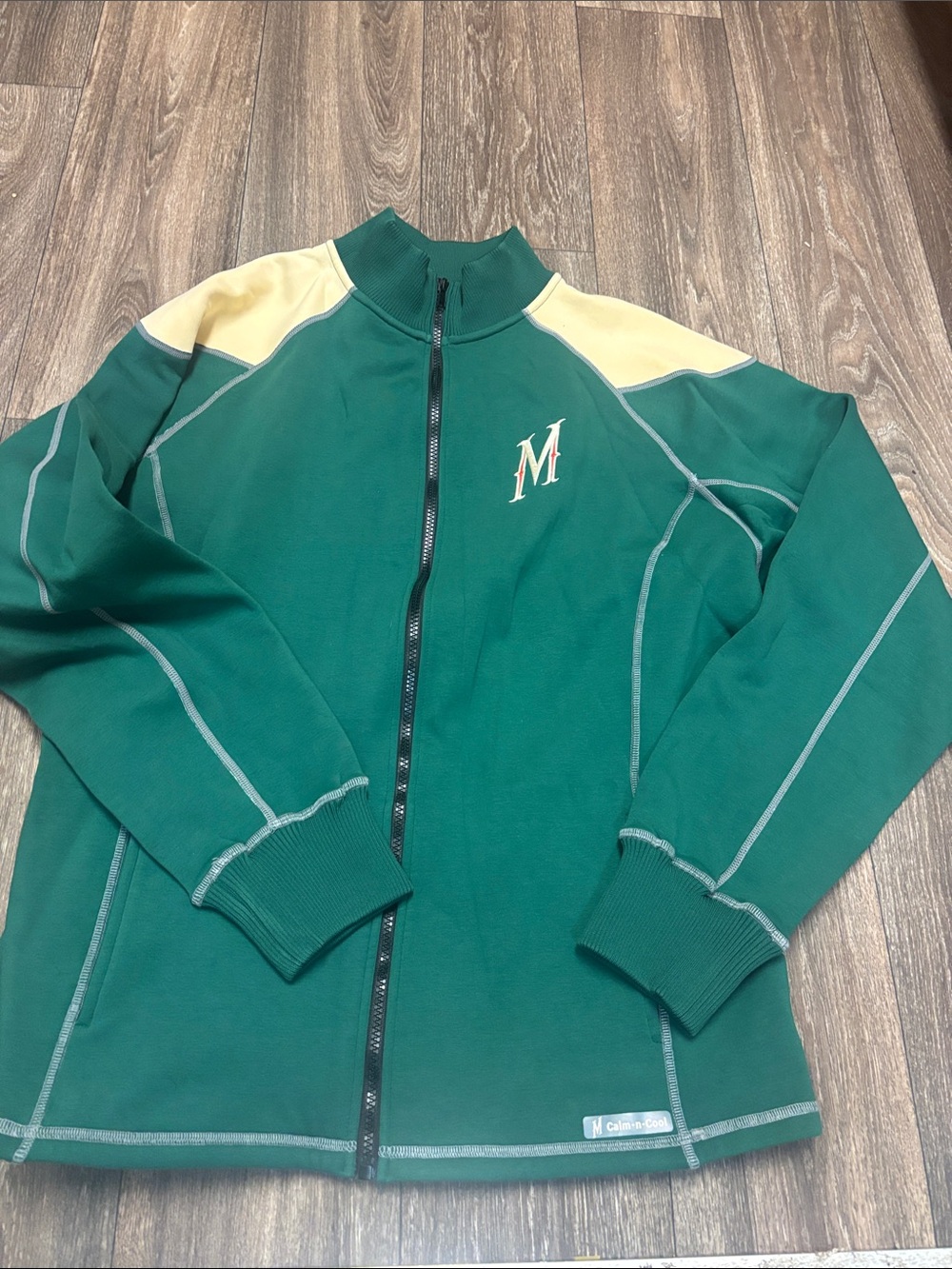 Minnesota Wild Fleece Full-Zip Men's Hockey Lodge Apparel XL Green Bamboo Jacket
